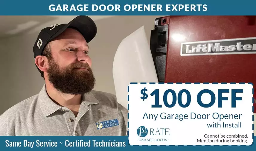 $100 off any garage door opener
